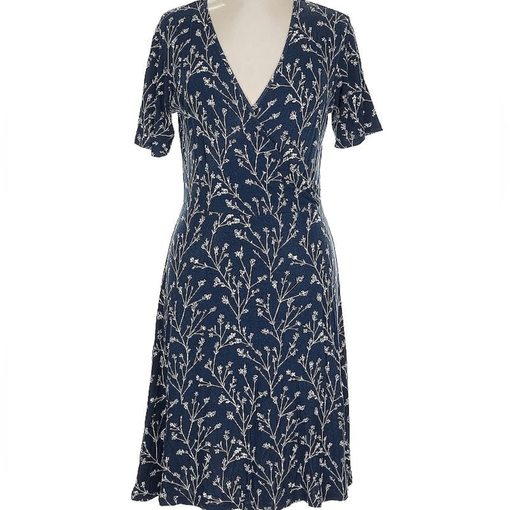 Navy Floral Dress